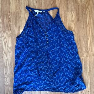 Zoa blue polka dot top